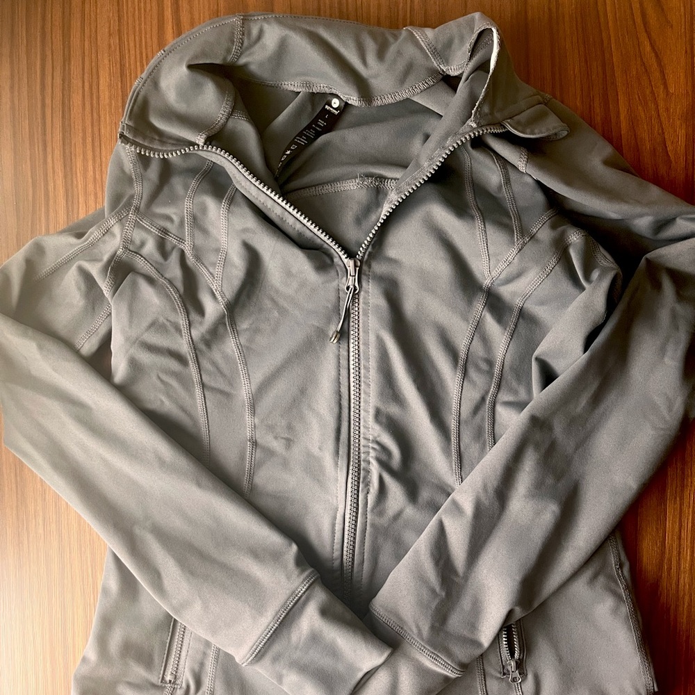 90 Degree by Reflex Size Large Athletic Running Jacket Womens Blue-Gray Full Zip
